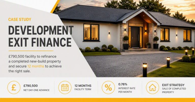 Completed five-bedroom new-build bungalow refinanced using development exit bridging finance
