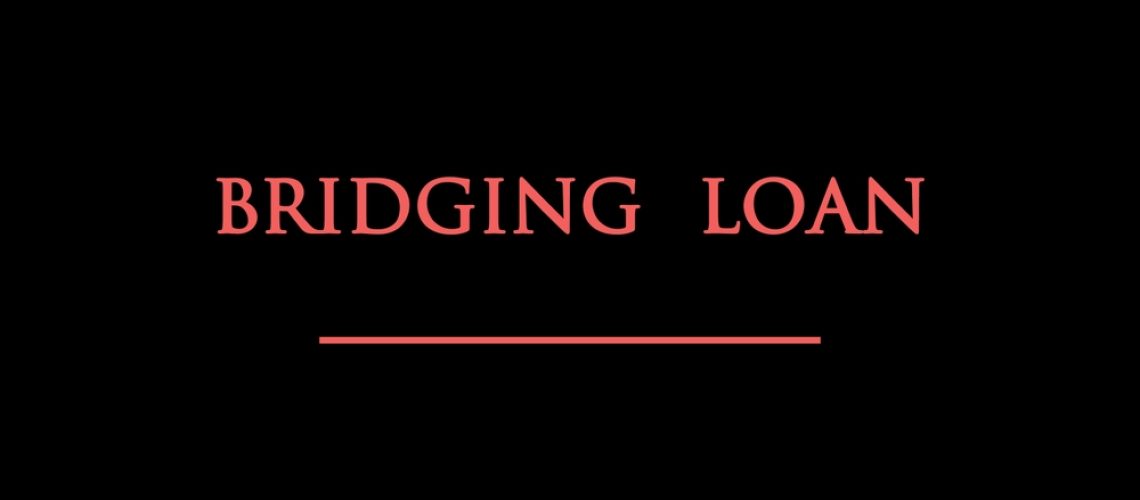 bridging,loan,concept,written,on,black,background