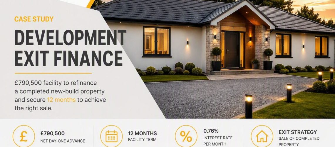 Completed five-bedroom new-build bungalow refinanced using development exit bridging finance